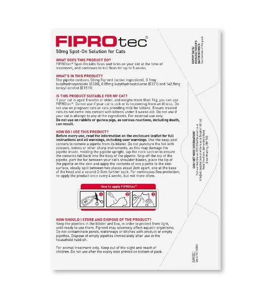 Beaphar Fiprotec Spot-On Flea & Tick Treatment for Cats