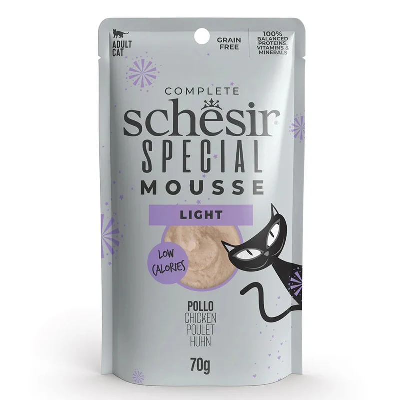 Schesir Special Mousse Light With Chicken Adult Wet Cat Food 70G
