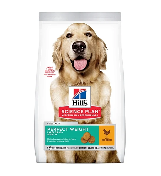 Hill's Science Plan Adult Perfect Weight Large Breed Dog Food with Chicken 12KG