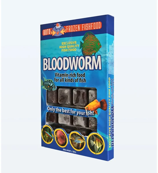 3F & Ruto Frozen Bloodworm Blister Fish Food 100G
