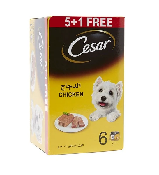 Cesar Chicken 5+1 FREE Promo Pack Wet Dog Food 6X100G