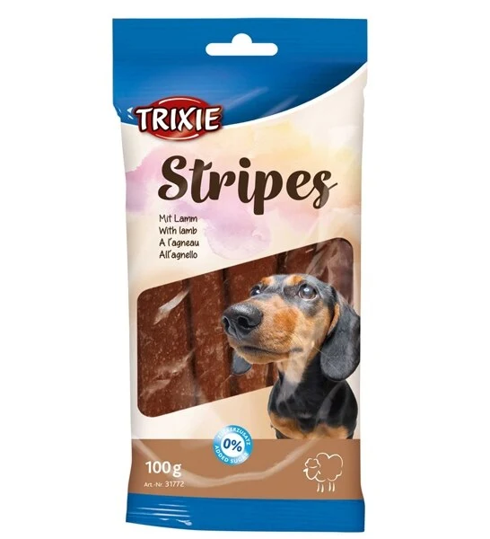 Trixie Stripes with Lamb Dog Treats 100G