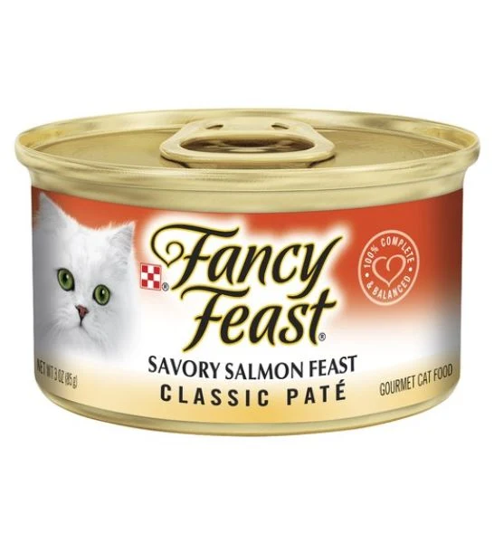 PURINA Fancy Feast Classic Pat Savoury Salmon Feast Wet Cat Food 85G