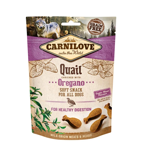 Carnilove Quail Enriched with Oregano Soft Snack Dog Treats 200G