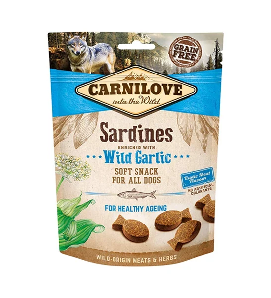 Carnilove Sardines Enriched with Wild Garlic Soft Snack Dog Treats 200G