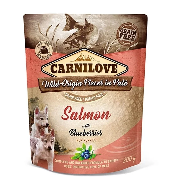 Carnilove Salmon with Blueberries for Puppies Wet Food 300G