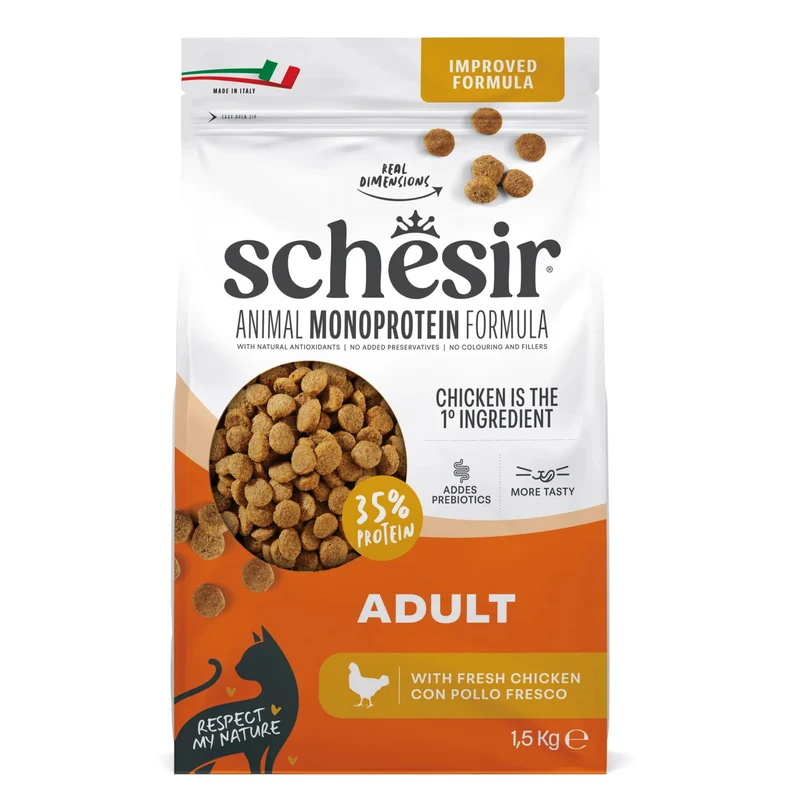 Schesir Monoprotein Formula Adult Dry Cat Food Maintenance With Chicken