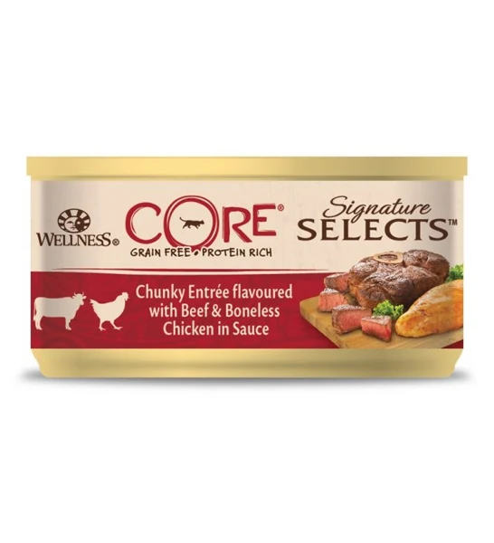 Wellness Core Signature Selects Beef and Chicken Cat Wet Food 79G 79g