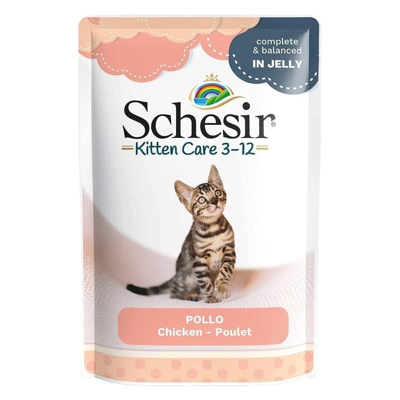 Schesir Chicken Fillets In Jelly Kitten Wet Cat Food 85G