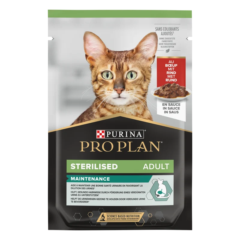 Purina Pro Plan Sterilised Adult Beef in Gravy Wet Cat Food