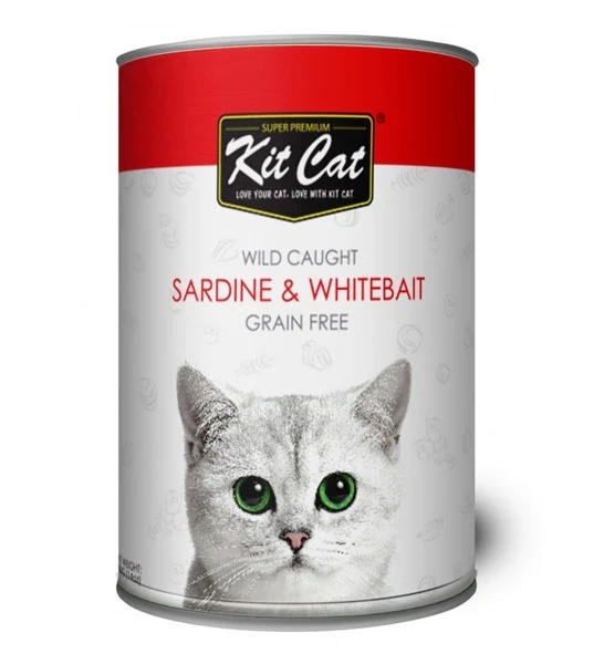 Kit Cat Wild Caught Grain Free Sardine & Whitebait Wet Cat Food 400G