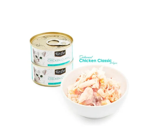 Kit Cat Grain Free Chicken Classic Topper Wet Cat Food 80G