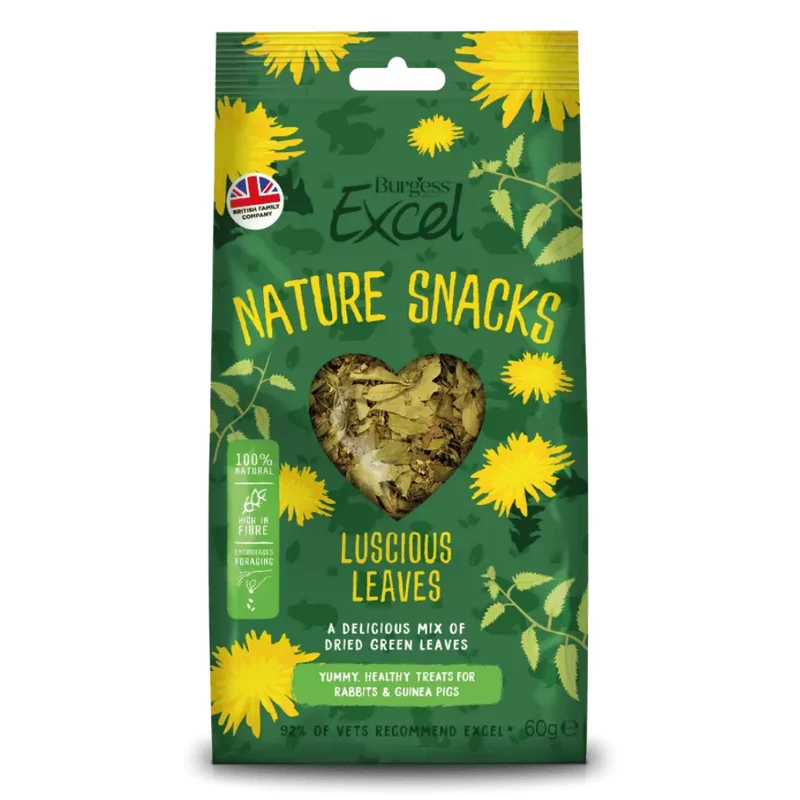Burgess Excel Luscious Leaves Small Pet Treats 60G