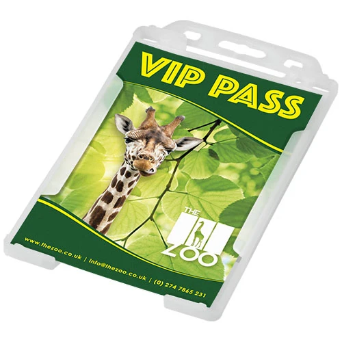 Pierre recycled plastic card holder - Frosted clear