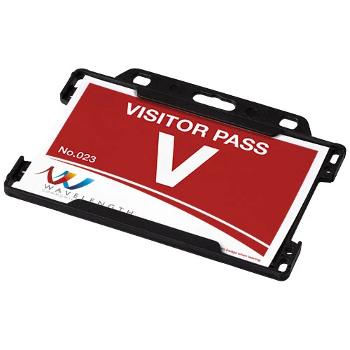 Vega recycled plastic card holder - Solid black