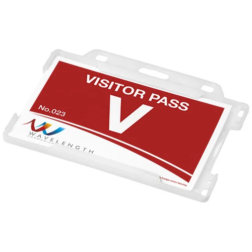 Vega recycled plastic card holder - Frosted clear