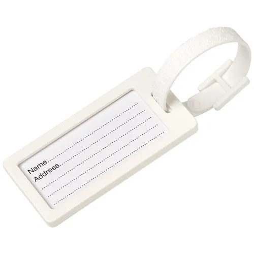 River recycled window luggage tag - White