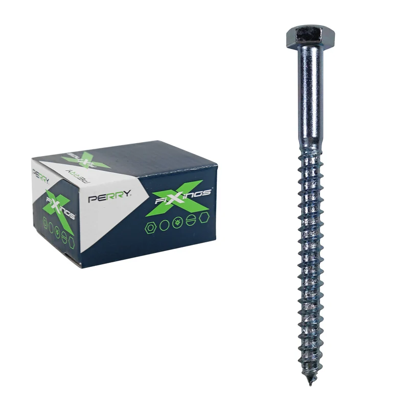 Coach Screw, Hex Head M8x75 - Box of 100