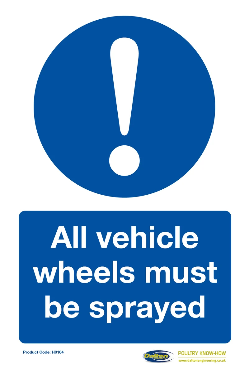 Wheel Spray Sign - 240mm x 360mm