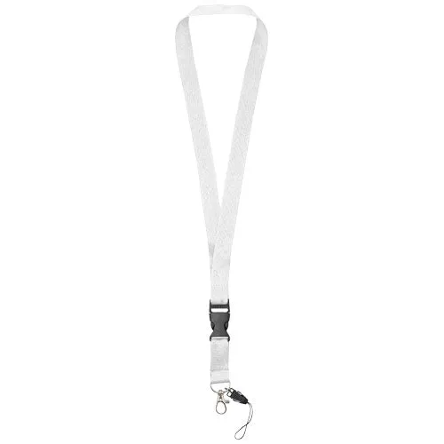 Sagan phone holder lanyard with detachable buckle - White