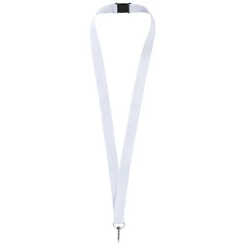 Lago lanyard with break-away closure - White