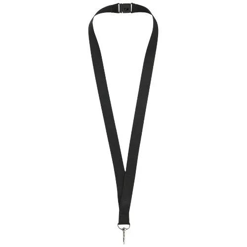 Lago lanyard with break-away closure - Solid black