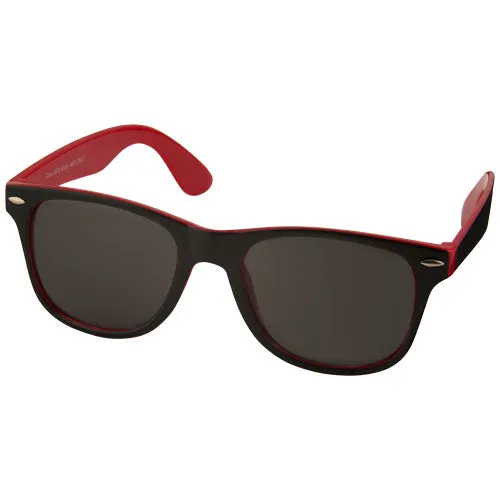 Sun Ray sunglasses with two coloured tones - Red/Solid black