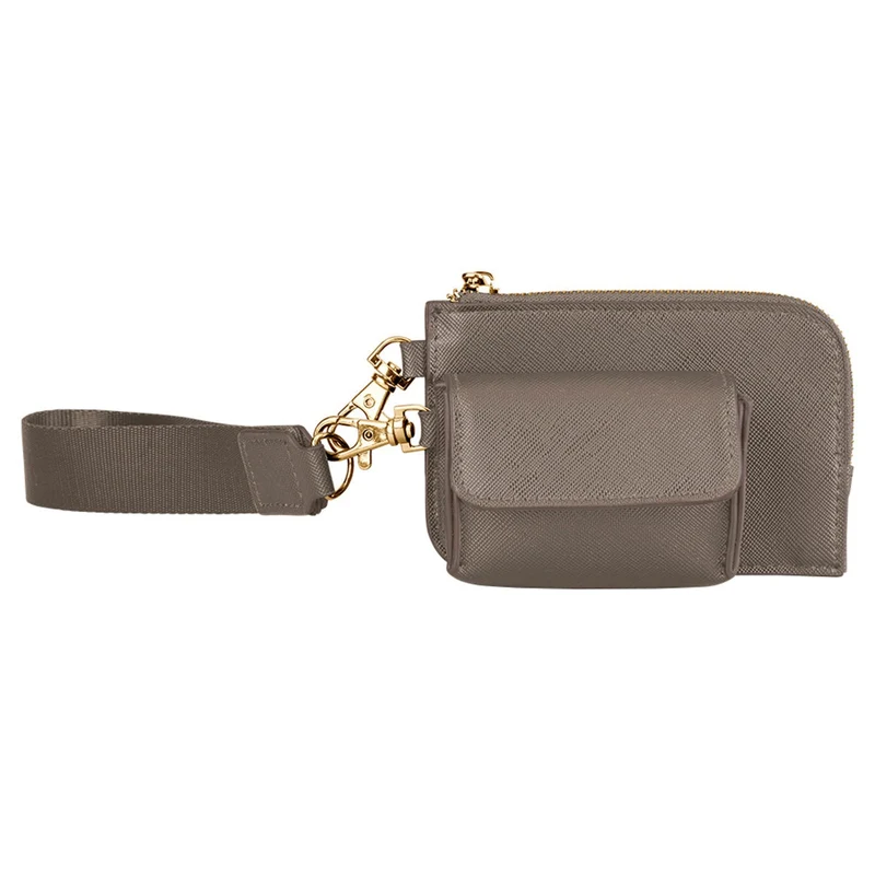Taupe - Boutique pouch wristlet