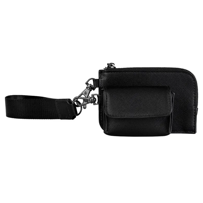 Black/Black - Boutique pouch wristlet