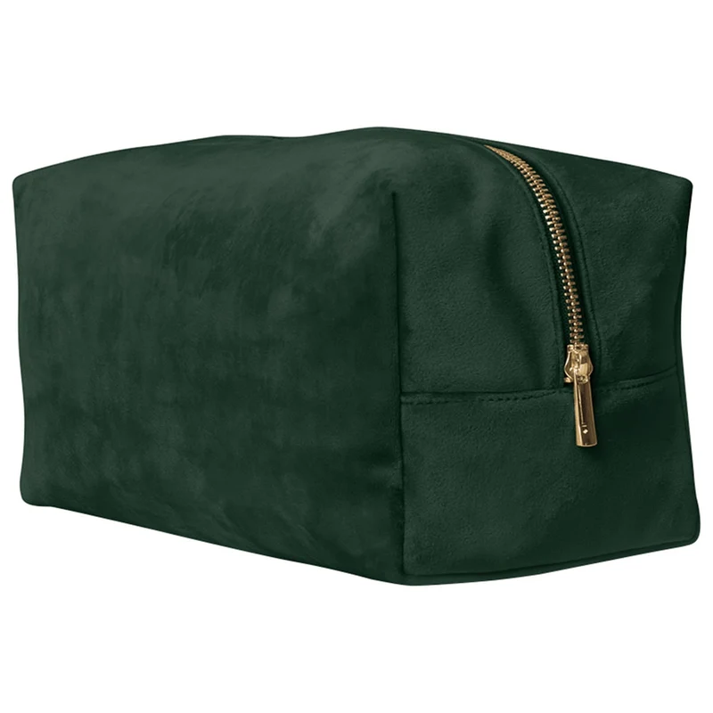 Dark Emerald - Velvet toiletry/accessory case