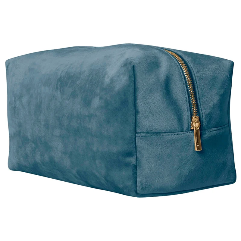 Blue Topaz - Velvet toiletry/accessory case