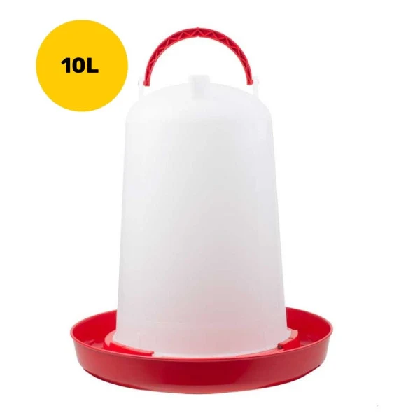Vattenautomat för höns 10 liter – röd