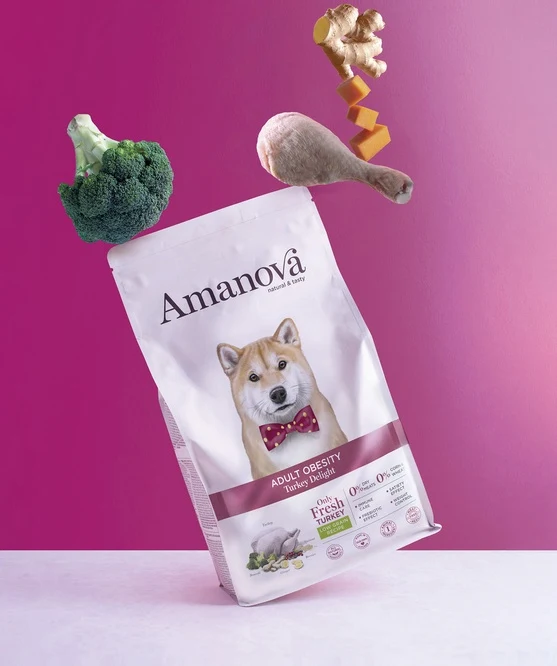 Amanova Dog Adult Obesity Turkey Delight indyk 10 kg - monobiałkowa formuła z L-karnityną na kontrolę masy