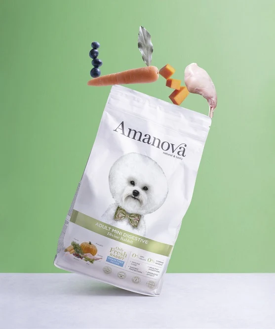 Amanova Dog Adult Mini Digestive Divine Rabbit - monobiałkowa karma z 64% świeżego królika
