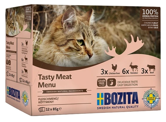Bozita Cat Multibox z mięsem w galaretce - mix 3 smaków bez zbóż