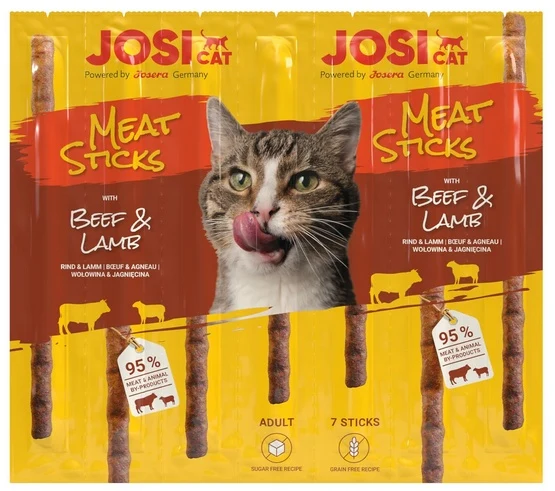 Josera JosiCat Meat Sticks Beef & Lamb 35g - 7 osobno pakowanych pałeczek