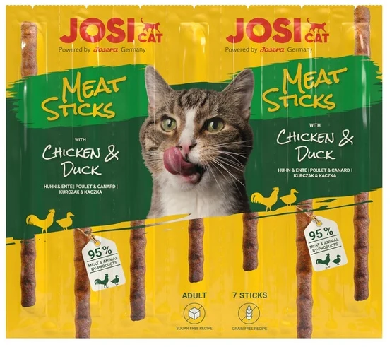 Josera JosiCat Meat Sticks Chicken & Duck 35g - mięsne patyczki bez zbóż i cukru